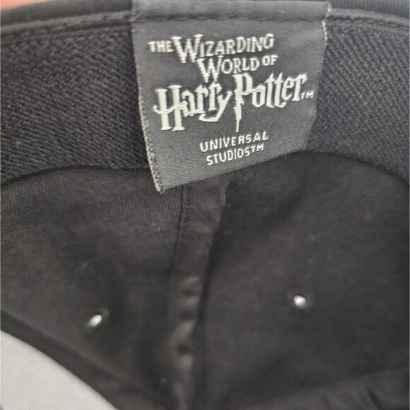 Wizarding World of Harry Potter Deathly Hallows Hat Black Embroidered Cap Sz M/L - Picture 7 of 7
